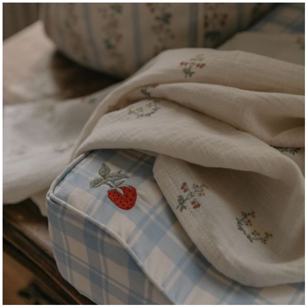 Couverture en gaze de coton - La Fraise