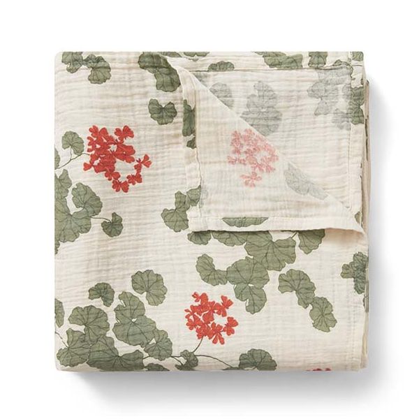 Couverture en gaze de coton - Pelargonium