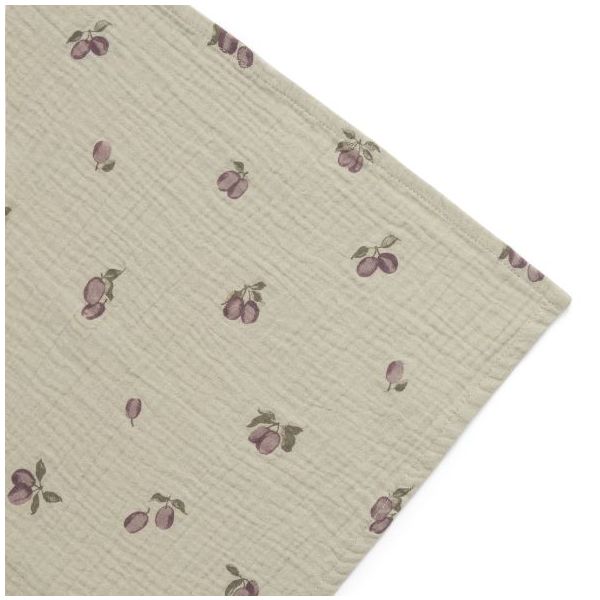 Couverture en gaze de coton - Prune Vert