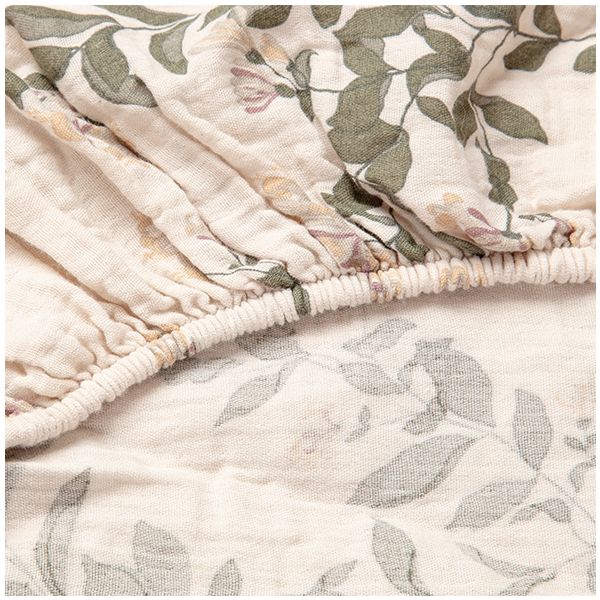 Muslin Fitted Sheet 70x140 - Honeysuckle