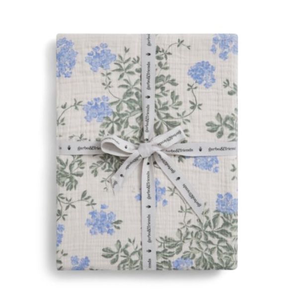 Drap housse Gaze de Coton 60 x 120 - Plumbago