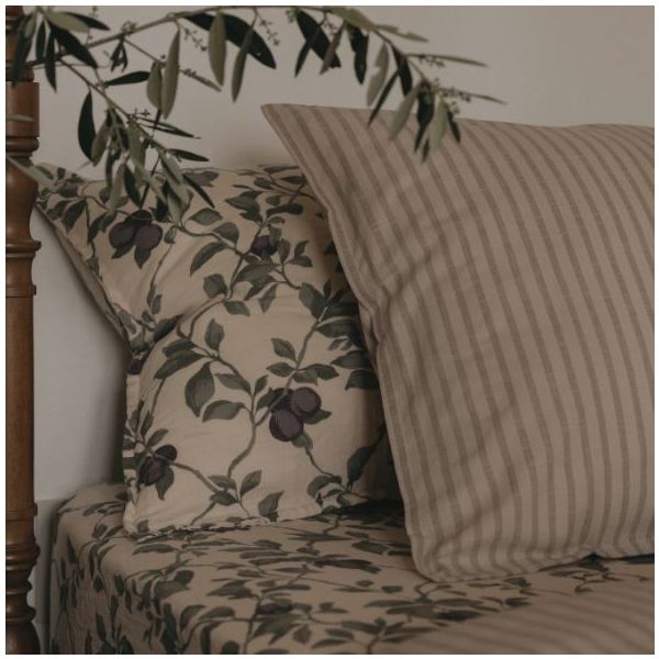 Drap housse Gaze de Coton 90 x 200 - Prune