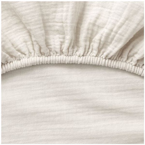 Drap housse Gaze de Coton 90 x 200 - Coquille