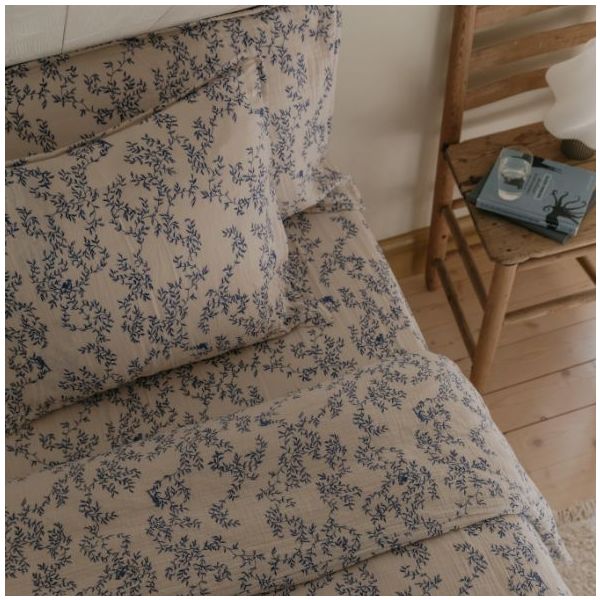 Drap housse Gaze de Coton 90 x 200 - Jardin