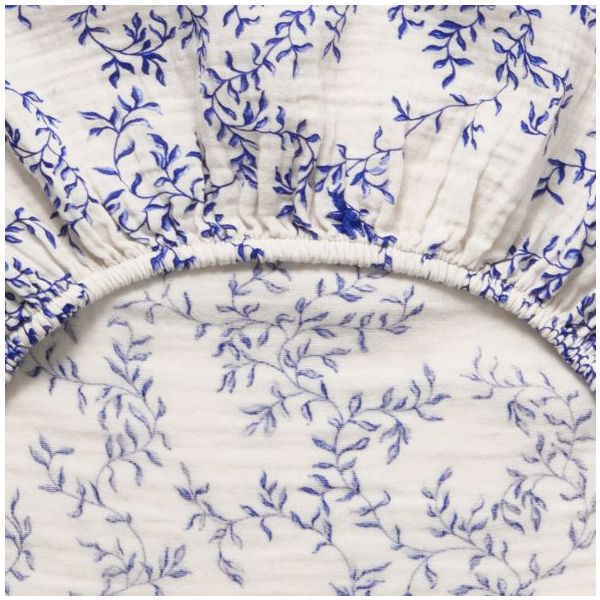 Drap housse Gaze de Coton 60 x 120 - Jardin