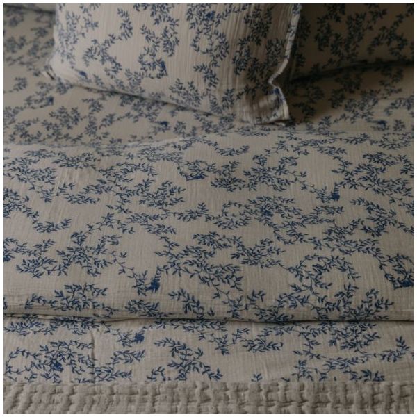Drap housse Gaze de Coton 90 x 200 - Jardin