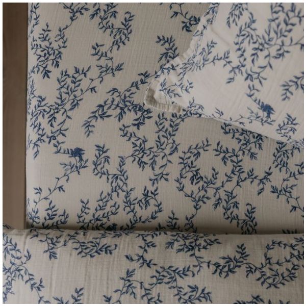 Drap housse Gaze de Coton 90 x 200 - Jardin