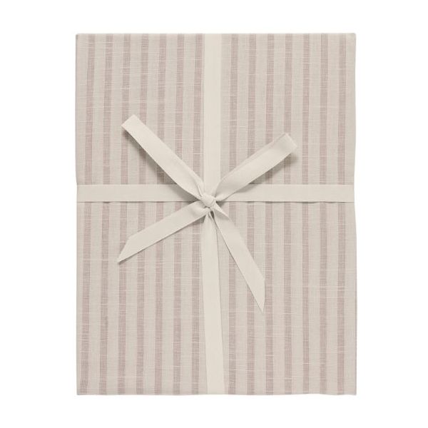 Drap housse Gaze de Coton 70 x 140 - Rayures Mauve