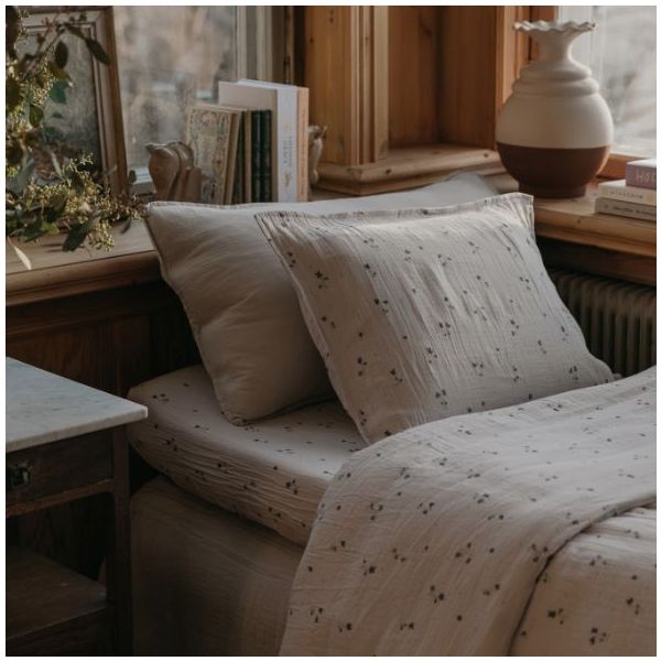 Drap housse Gaze de Coton 90 x 200 - Viola