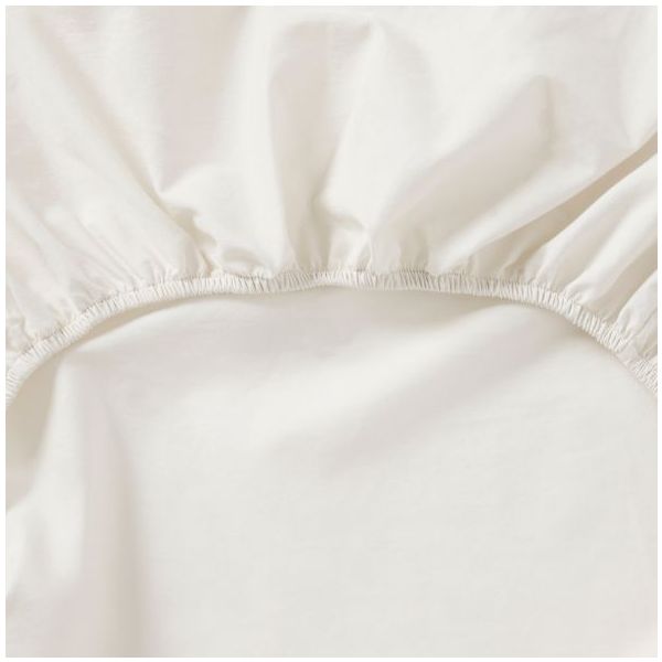 Percale Fitted Sheet 70x140 - Pearl