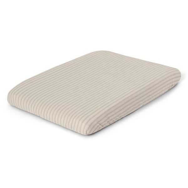 Housse de matelas à langer Gaze de Coton - Rayures Mauve