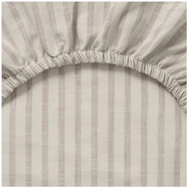 Housse de matelas à langer Gaze de Coton - Rayures Mauve