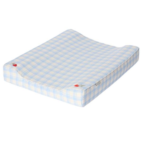 Matelas à langer avec doublure - Plaid Bleu Ciel