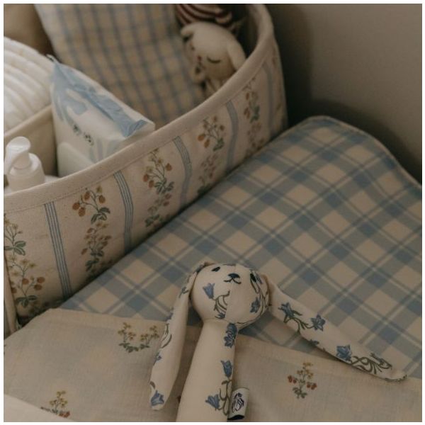 Matelas à langer avec doublure - Plaid Bleu Ciel