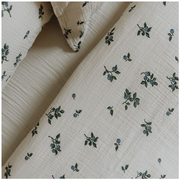 Parure de lit Gaze de Coton 140 x 200 - Blueberry