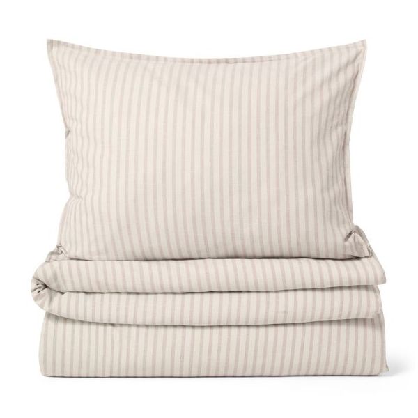 Parure de lit Gaze de Coton 100 x 140 - Rayures Mauve