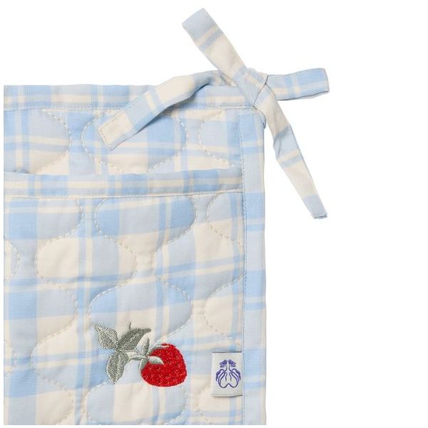 Crib Organizer - Plaid Sky Blue