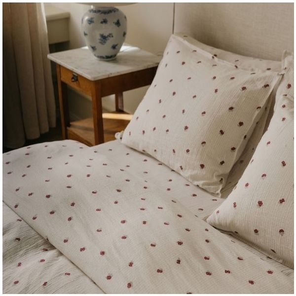 Housse de couette Gaze de Coton 140 x 200 - Rosehip