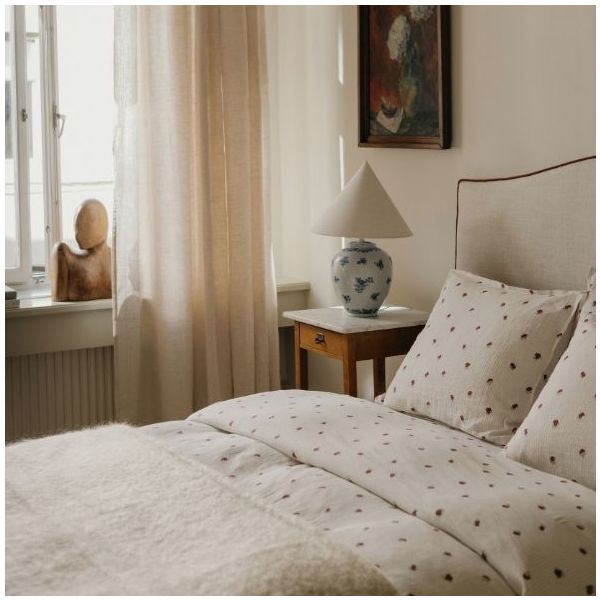 Housse de couette Gaze de Coton 140 x 200 - Rosehip