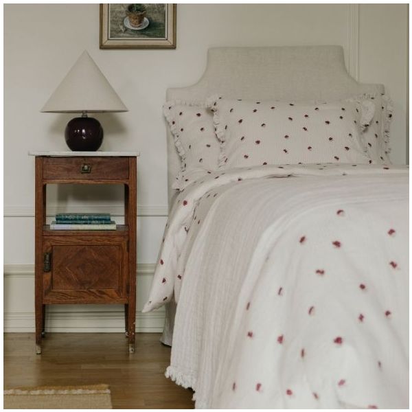 Housse de couette Gaze de Coton 140 x 200 - Rosehip