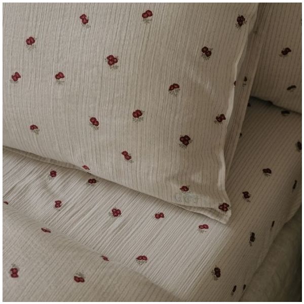 Drap housse Gaze de Coton 90 x 200 - Rosehip