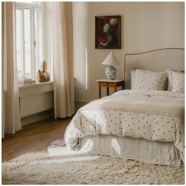 Housse de couette Gaze de Coton 140 x 200 - Rosehip