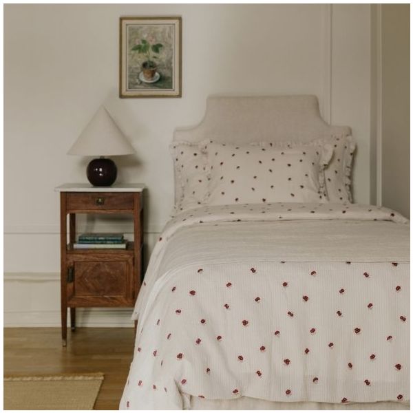 Housse de couette Gaze de Coton 140 x 200 - Rosehip