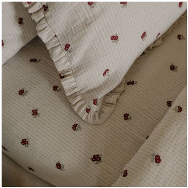 Drap housse Gaze de Coton 90 x 200 - Rosehip