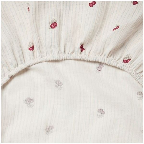 Drap housse Gaze de Coton 70 x 140 - Rosehip