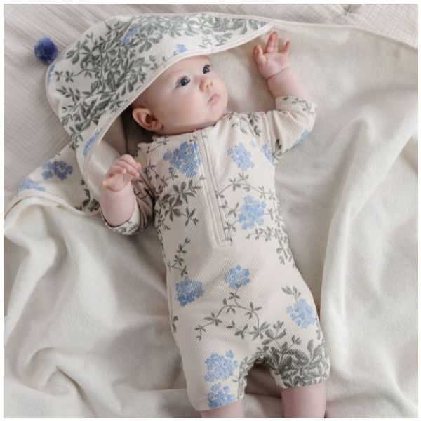 Serviette de bain bébé - Plumbago