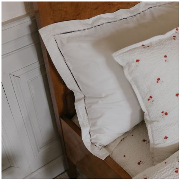Seersucker Pillowcase 50 x 70 - Poppy