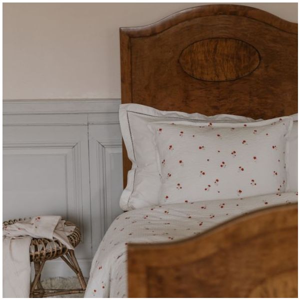 Seersucker Pillowcase 50 x 70 - Poppy