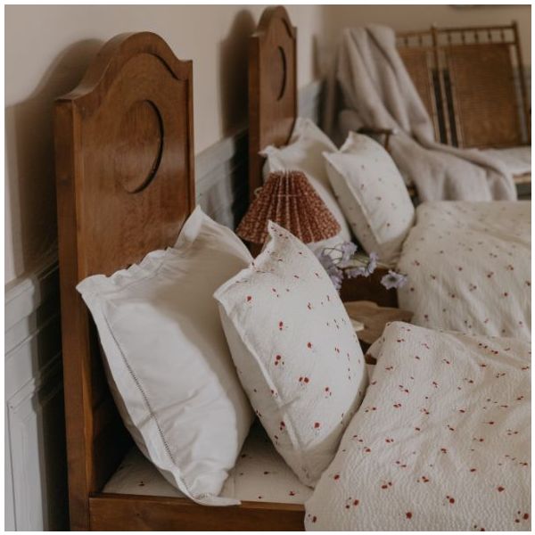 Seersucker Pillowcase 50 x 70 - Poppy