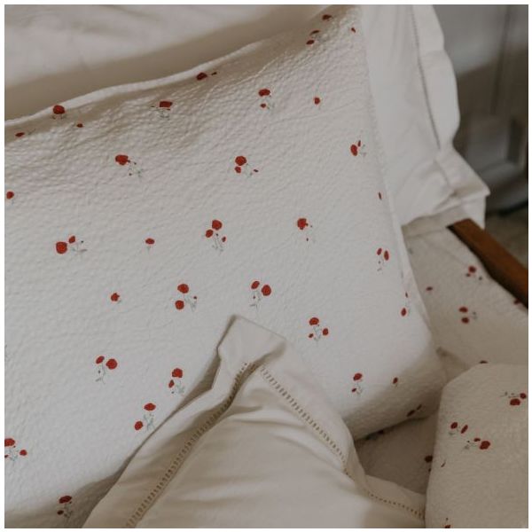 Seersucker Pillowcase 50 x 70 - Poppy