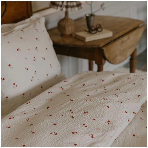 Seersucker Pillowcase 50 x 70 - Poppy