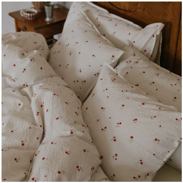 Seersucker Pillowcase 50 x 70 - Poppy