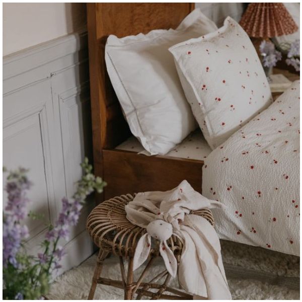 Seersucker Duvet Cover 140 x 200 - Poppy