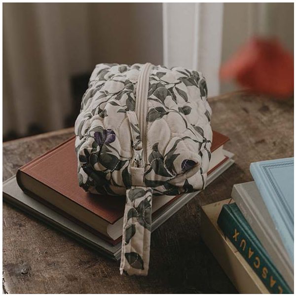 Trousse de toilette matelassée - S - Prune