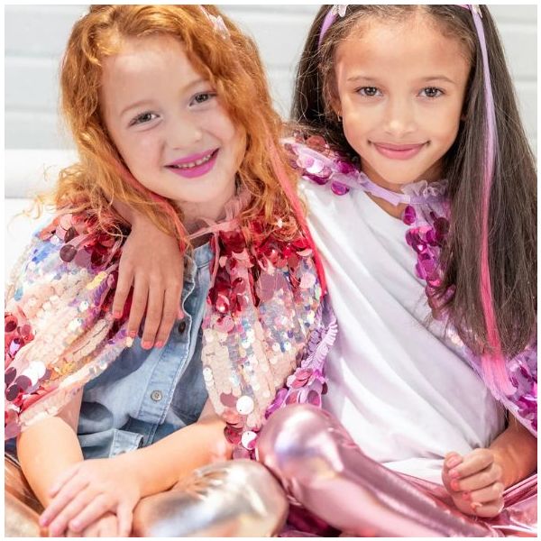 Cape à sequins 5th Avenue - Rose - 4-6 ans (104-116 cm)