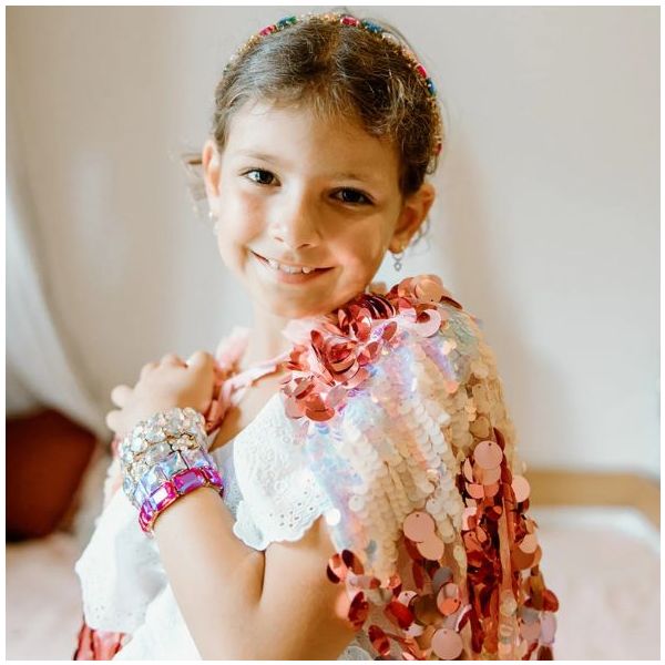 Cape à sequins 5th Avenue - Rose - 4-6 ans (104-116 cm)