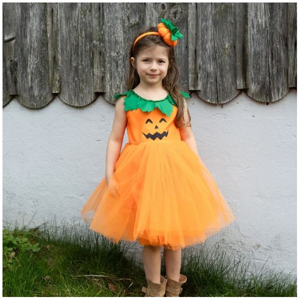 Déguisement robe de Princesse Citrouille & Coiffe