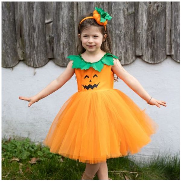 Déguisement robe de Princesse Citrouille & Coiffe