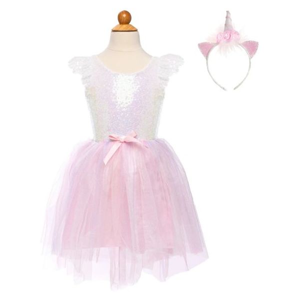 Déguisement robe de Licorne & Coiffe - Rose