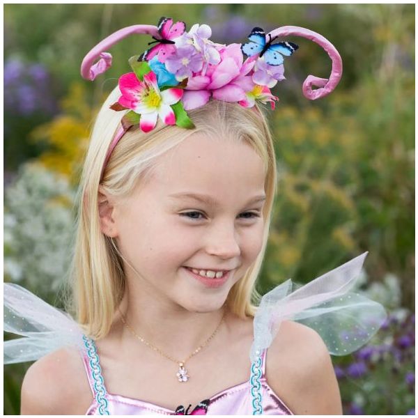 Déguisement robe de Papillon Woodland & Coiffe - Rose - 4-6 ans (104-116 cm)