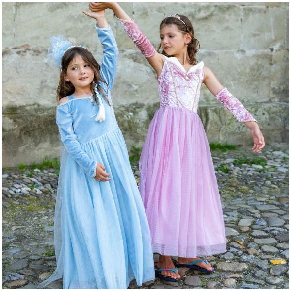 Déguisement robe de Princesse avec cape - Bleu