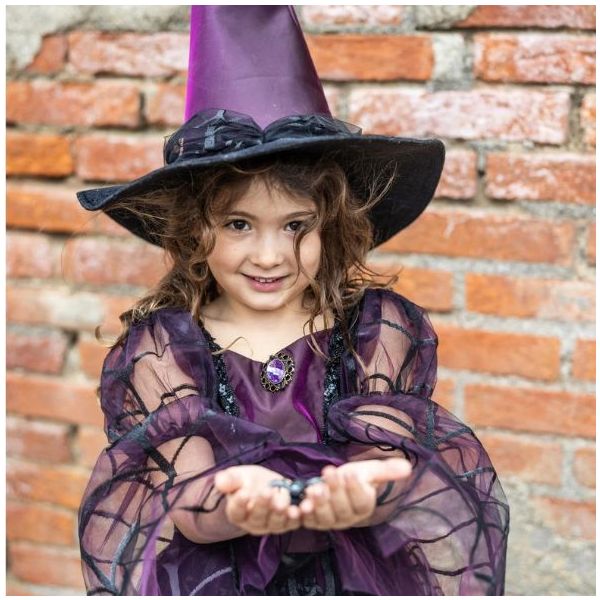 Déguisement Robe & Chapeau de Sorcière Amethyst