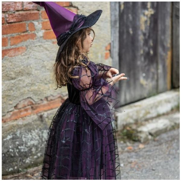 Déguisement Robe & Chapeau de Sorcière Amethyst