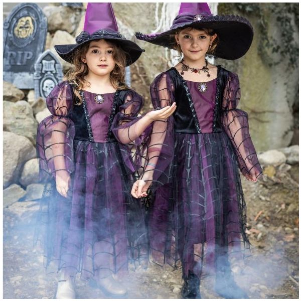 Déguisement Robe & Chapeau de Sorcière Amethyst