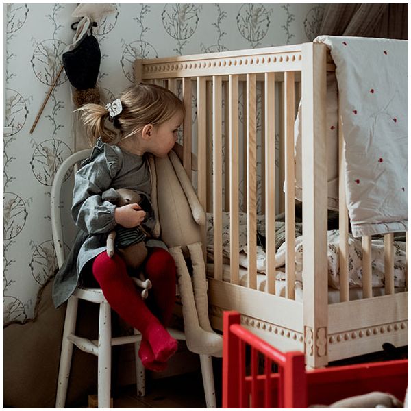 Crib with Mattress - Birch