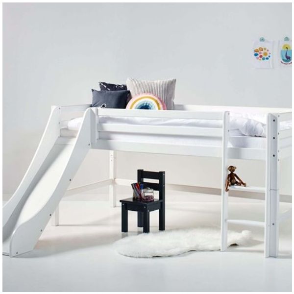 Barrière de sécurité pour toboggan Eco Dream - Lit mi-hauteur 90 x 200 cm - Blanc